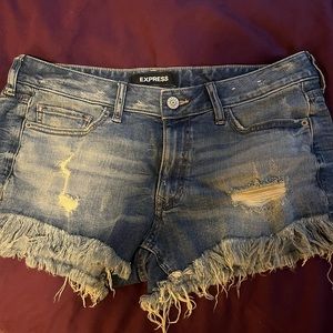 Express low rise shortie shorts